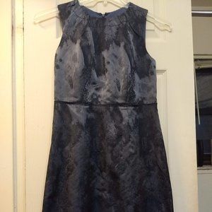 Loft Metallic Blue Sheath Dress Size 2 - EUC